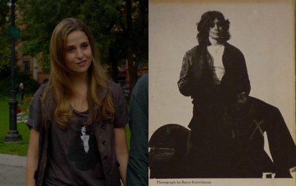 Left: Genevieve Hudson-Price in "Samaritans." Right: Richard Price author photo from an early edition of The Wanderers